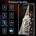 [3+1 Pack] for Google Pixel 7 Pro Screen Protector, 9H Tempered Glass, Ultrasonic Fingerprint Compatible, 3D Curved, HD Clear Scratch Resistant for Google Pixel 7 Pro 5G Glass Screen Protector