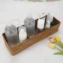 Toilet Basket Tank Topper, Seagrass Wicker Bathroom Storage Basket (14.6" x 4.7" x 3.1")
