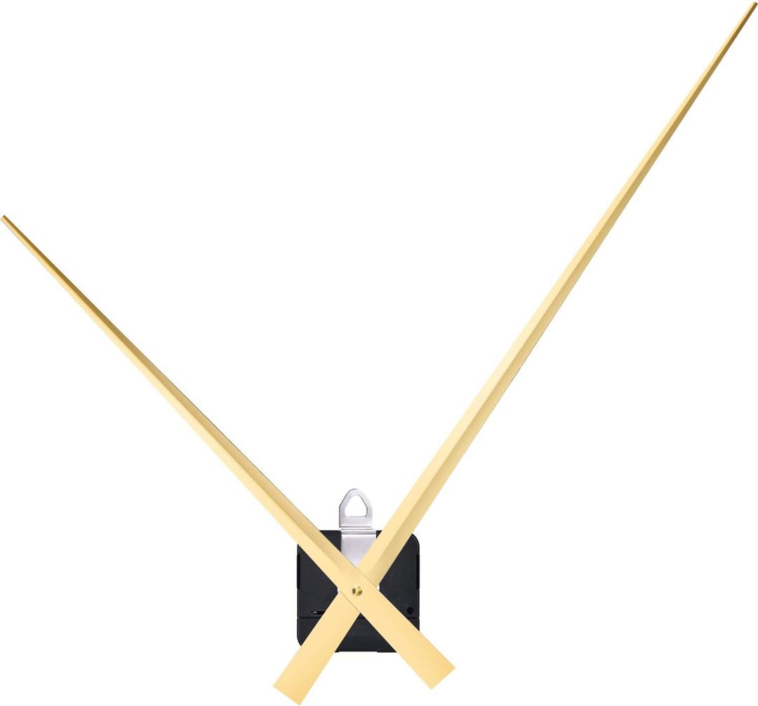 High Torque Clock Movement Mechanism with 17.8 Inch Long Clock Hands (Gold)