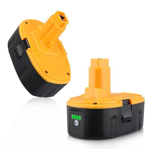 2Pack 18V 6000mAh Battery Replacement for Dewalt 18 Volt DC9096 Li-ion Batteries, Compatible with DC9096 DC9098 DC9099 DE9096 DE9095 DW9096 DW9098 DW9095 DC9182 Cordless Power Tools