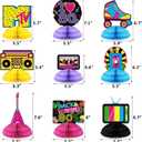 80s Party Decorations Back To The 80s Party Honeycomb Centerpieces Retro Table Toppers For 1980s Birthday Party Favors Supplies Neon Party Decorations