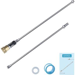 All-Metal RV Black Tank Cleaning Wand,360 Degree Swivel Adapter,Powerful Nozzles Easy Clean Dirt and Grime