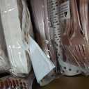 White and Rose Gold Party Supplies - 350 PCS Disposable Dinnerware Set - White Paper Plates Napkins Cups, Gold Plastic Forks Knives Spoon for Graduation, Birthday, Thanksgiving, Cocktail Party