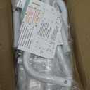 Wedding Sign Holder, Adjustable Welcome to Our Wedding Sign Stand W/Design Bundle & Leather Sign Hanging Straps, Heavy Duty Easel Stand for Sign, Wedding Seating Chart Stand, Easel for Display (White)