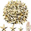 Hotop 150 Pcs Metal Gold Stars for Crafts with Holes 1.2" 1.8" 2.2" 3D Primitives Star Ornaments Vintage Rustic Country Stars for New Year Hanging Wall Antique Farmhouse Home Decor Party Supplies