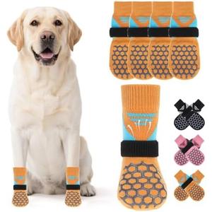 KOOLTAIL Dog Socks Shoes for Hot Pavement, Breathable & Warm Winter Dog Booties to Prevent Licking Paws for Small Medium Large Senior Dogs,Non Slip Grippy Pet Boots & Paw Protectors for Hardwood Floor, XL
