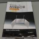 LED 360 Viewing Mirror for Hair Cutting and Styling, Adjustable Height Mirror with Lights for Grooming, Makeup and Shaving, Clear HD Glass, Portable for Bathroom or Travel (Black)