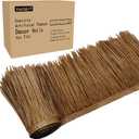Premium Mexican Style Artificial Palm Thatch Roof Rolls. 5 Lengths, 2 Colors. Waterproof. Easy Install. Ideal for Tiki Bars, Parties, Gardens & Fences (10ft x 16in - Palm Color Thatch)