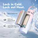 HEYTRIP Portable Breastmilk Cooler - 20oz Stainless Steel Milk Chiller Bottle for Travel & Work | Reusable Breastmilk Storage Container, 36+ Hour Cooling, TSA Approved | Rosy Azure