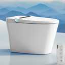 Smart Toilet, One Piece Toilet with Built-in Heated Bidet Seat, Auto Flush, Foot Sensing Flush, Built-in Tank & Pump-Assisted, Warm Water & Dryer, LED Display, Night Light, Manual Lid
