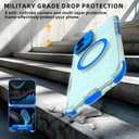 Waterproof Case Matte for iPhone 16 Plus 6.7 inch, Built-in Screen Protector, 360 Full Body Heavy Duty Protection, Shockproof & Dustproof Cell Phone Cover, Cruise Ship Essentials, Blue-Side