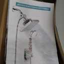 Nuodan Filtered Shower Head with Handheld Combo, High Pressure Rain Showerhead Filter for Remove Chlorine and Harmful Substances, with Self-adhesive Holder/59" Hose, Chrome