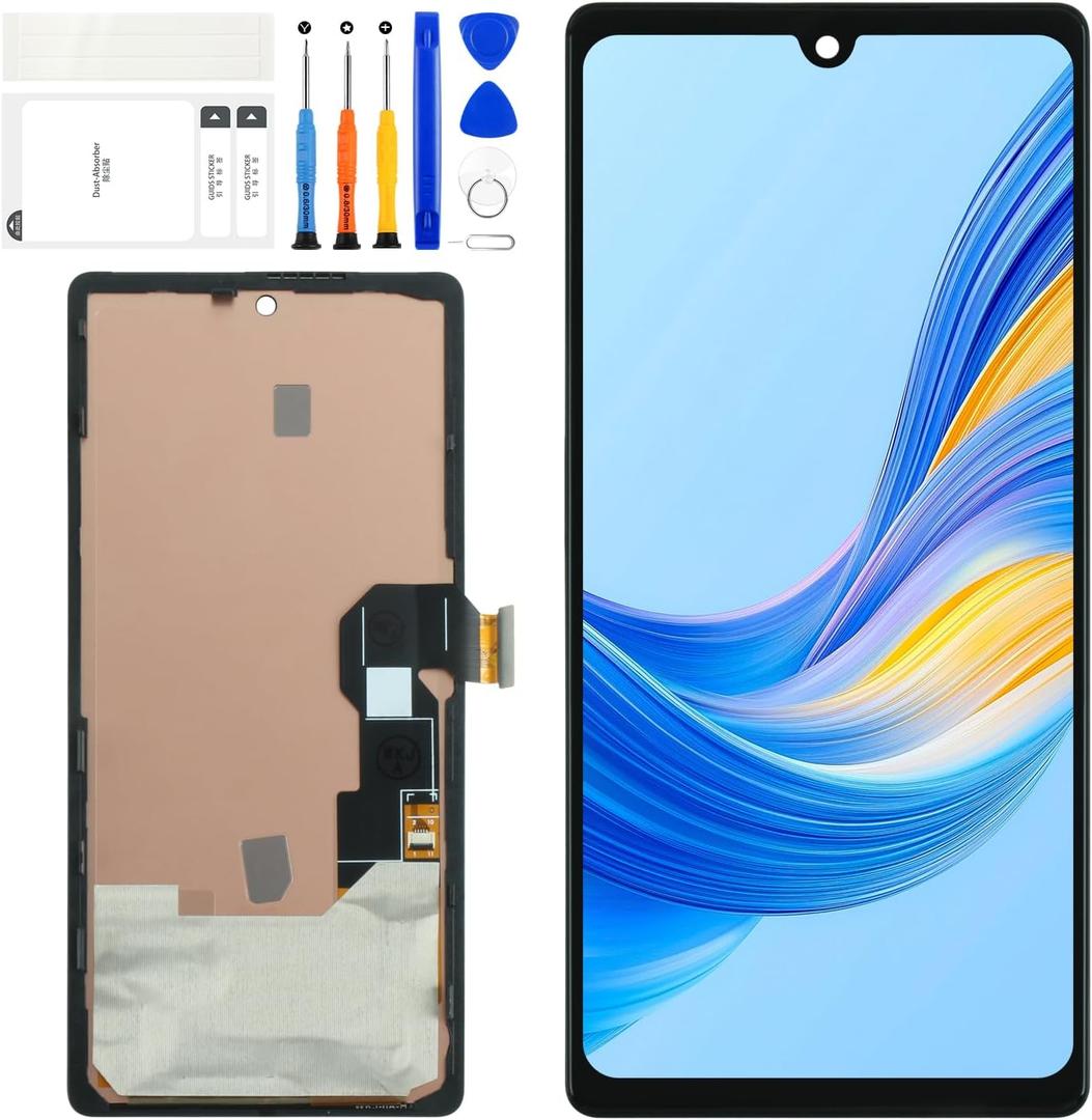 6.1" TFT LCD Display for Google Pixel 6A GX7AS, GB62Z, G1AZG, GB17L Touch Screen Digitizer LCD Assembly Repair Parts Black Without Frame -No Fingerprint Function