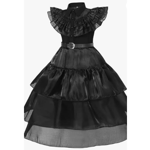 Black Costume Dress for Girls Cosplay Dress Kid Halloween Costumes Costumes Cosplay Party Dress with Accessories 7Y