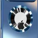 Magnetic Series Design for iPhone 17 Pro Max Case,[Compatible with MagSafe][Military Drop&Full Camera Lens Protector] Large Window Logo View Dust-Proof Matte Shockproof Cover,Blue