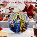 2 x Christian Gifts: Jesus Ornament | Christian Christmas Ornaments (Christmas Tree Decorations), Religious Holiday Ornament, Jesus Christ Decoration, Religious Gifts & Xmas Gift