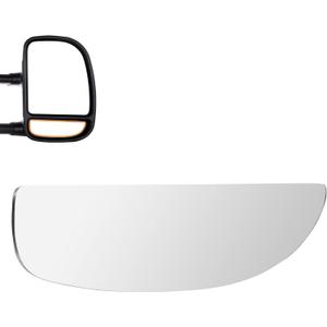 ITOPUP Towing Mirror Glass Fits 1999-2016 For Ford F-250/350/450/550 Super Duty 2000-2005 For Ford Excursion Non-Heated Right Side Lower Convex Mirror Glass