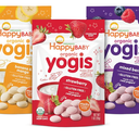 3 Boxes Happy Baby Organics Yogis Freeze-Dried Yogurt & Fruit Snacks, 3 Flavor Variety Pack, 1 Ounce (Pack of 3), Best By: 07/18/2026