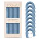Heatless Curls Overnight Set - Jumbo Overnight Hair Curlers to Sleep In, Soft Velvet Hair Rollers for Women, No Damage Curls Styling Tools (8pcs Blue