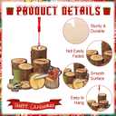 Barydat 24 Pcs Arborist Ornaments for Christmas Tree, Wooden Decorative Arborist Hanging Ornaments for Xmas Tree Arboriculturist Gifts