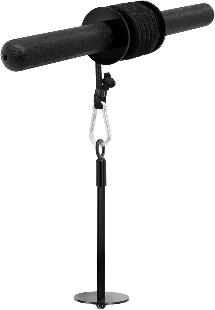 Yes4All Wrist and Forearm Blaster, Build Massive Grip Strength & Muscles with Steel Wrist Roller & Forearm Roller, Heavy Duty Arm Blaster Fits 1" & 2" Weight Plates, Improve Lifting Power (A. Basic - Black)