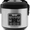 AROMA Digital Rice Cooker, 4-Cup (Uncooked) / 8-Cup (Cooked), Steamer, Grain Cooker, Multicooker, 2 Qt, Stainless Steel Exterior, ARC-914SBD