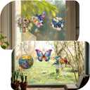 Patelai 6 Pcs Acrylic Butterfly Suncatcher Ornament Faux Stained Glass Butterfly Gifts for Women Colorful Hummingbird Cardinal Suncatcher Window Hanging Decor for Home Spring Summer Nature Lover
