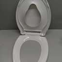 Elongated Toilet Seat Adult/Child,Built-In Potty Training Seat, Soft Quiet Close Non-Slip Seat, Easy to Install & Clean,Magnetic Kids Seat and Cover for Elongated Oval Toilets,White
