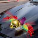 Duck-Shaped Car Exterior Decor: 2-Pack Playful Adhesive Decorative Accessory for Toyota RAV4 Honda CR-V - Duck Sticker Decal for Hood Roof Rearview Mirror (Colorful)