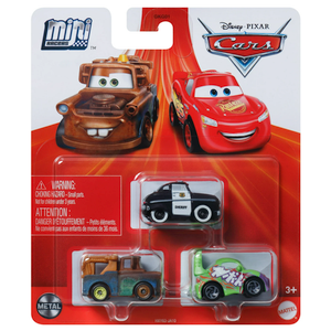 Disney Cars Mini Racers 3 Pack (Speed Limit Mater, Sheriff and Wingo)