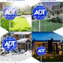 28" ADT Security Signs for Yard with Stake & 10 Pcs ADT Window Stickers, 100% Aluminum Heavy Duty Weatherproof Home Security Sign Weather Resistance, 1 PACK