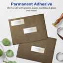Avery Pearlized Ivory Rectangle Labels, Sure Feed Technology, 1" x 2.5", 240 Pearlized Ivory Labels, Laser/Inkjet Printable