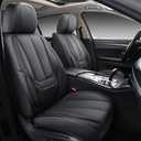Coverado Seat Covers, Car Seat Covers Front Seats, Car Seat Cover, Car Seat Protector Waterproof, Car Seat Cushion Nappa Leather, Black Seat Covers Carseat Cover Universal Fit for Most Cars