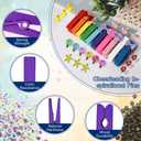 176 Set Cheer Pin Charms with 20 Colored Clothes Pins Wooden Cheer, 42 Mini Resin Animals and Self 4 Adhesive Stickers, 4 Pen, Cheerleaders Pins for Backpacks Ribbon Team Classroom Cheer Gifts Bulk