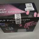 Paint Sprayer, 700W HVLP Paint Spray Gun with Cleaning & Blowing Joints, 4 Nozzles and 3 Patterns, Easy to Clean, for Furniture, Cabinets, Fence, Walls, Door, Garden Chairs etc. VF803 Pink