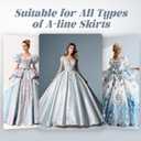 Ieuan Upgraded Enlarged Full White Ball Gown 7 Hoops Wedding Accessories Petticoat Underskirt Slips One Size
