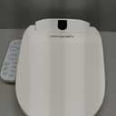 KERDE 08 Smart Electric Bidet Toilet Seat with Warm Air Dryer Heated Adjustable Warm Water Seat Temperature Self-Cleaning Nozzle Easy Installation for Most Toilets Elongated (Remote+Armrest)