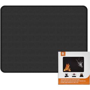 Cook's Aid Large Under Grill Mat for Outdoor Grill,0.35" Thick Double-Sided Fireproof Grill Pad,Indoor Fireplace/Fire Pit Mat,Oil-Proof Waterproof BBQ Protector for Decks and Patios (38"x40")
