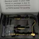 BWE 8 Inch Vintage Brass Bathroom Faucet for Sink 3 Hole Brushed Gold Bathroom Sink Faucet with Pop-up Drain and Supply Lines 2 Handle Widespread Bathroom Faucet Solid Brass