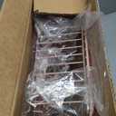 Over the Sink Expandable Dish Drainer Drying Rack In Stainless Steel for Small Kitchen, Counter Space Saving Compact Metal Above Plate Dryer Strainer, Pink Adjustable Hanging Inside Drain Holder