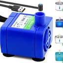 Cat Water Fountain Pump, DR-DC 160 Submersible Water Pump with LED Light for Stainless Steel, Ceramic Pet Water Fountain, Automatic Cat Water Dispenser Motor Replacement