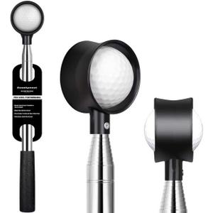 Premium Press-Lock Golf Ball Retriever 9Ft / 12Ft / 14.5Ft / 16.3Ft with Reinforced Stainless Steel Shaft & Non-Slip Rubber Grip, Golf Ball Retriever Telescopic for Water