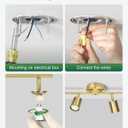 4 Ways Track Lighting, Rotatable Heads Tracks Light, Track Lightings Fixtures Ceiling with Foldable Arms, Brushed Gold Tracks Light for Kitchen, Living Room, Hallway(Bulbs Not Included)