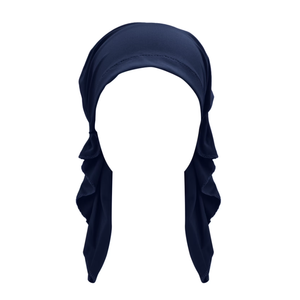 Mifelio Hijab Undercap Head Hat Cap Ethnic Pre Tied Braid Hair Cover Wrap Turban Headwear Hat Baseball Cap Hats for Women Navy One Size Navy