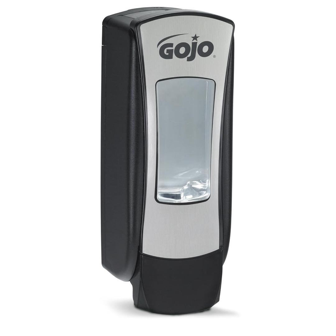 GOJO ADX-12 Push-Style Foam Soap Dispenser, Chrome/Black, for 1250 mL GOJO ADX-12 Soap Refills (Pack of 1)  8888-06
