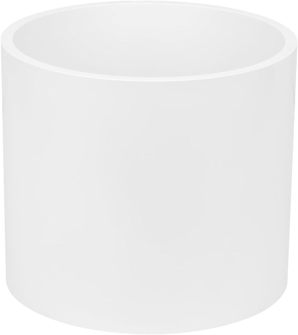 6" PVC Pipe Coupling Adapter Pipe Fittings (Socket x Socket) Contractor Pack Schedule 40 Heavy Duty 6 Inch PVC Slip Socket Connectors for DIY PVC Shelf Garden Support Structure, White