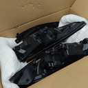 For 2012 2013 2014 Toyota Prius C Headlight Assembly Left Driver and Right Passenger Side Headlights Replacement Pair Black Housing Halogen Headlamp (Pair of headlights)