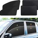 ZATOOTO Car Window Shades, 4 Pack Magnetic Car Curtains for Windows Baby 100% UV Protection Privacy Sun Shade Side Window for Napping Camping