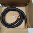Giraffe Tools Garden Hose 5/8" Custom Length, No Kink, Flexible, Leakproof Water Hose, 600 Burst PSI, 6ft Male Female Fittings,Black Orange