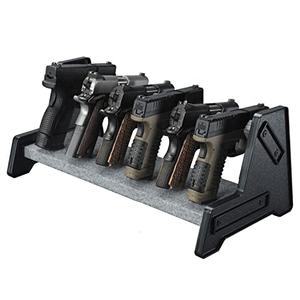 Mind and Action Pistol Rack, Deluxe Handgun Rack Stand,Pistol Display Holder for Gun Safe and Gun Cabinet (6 Gun Holders)
